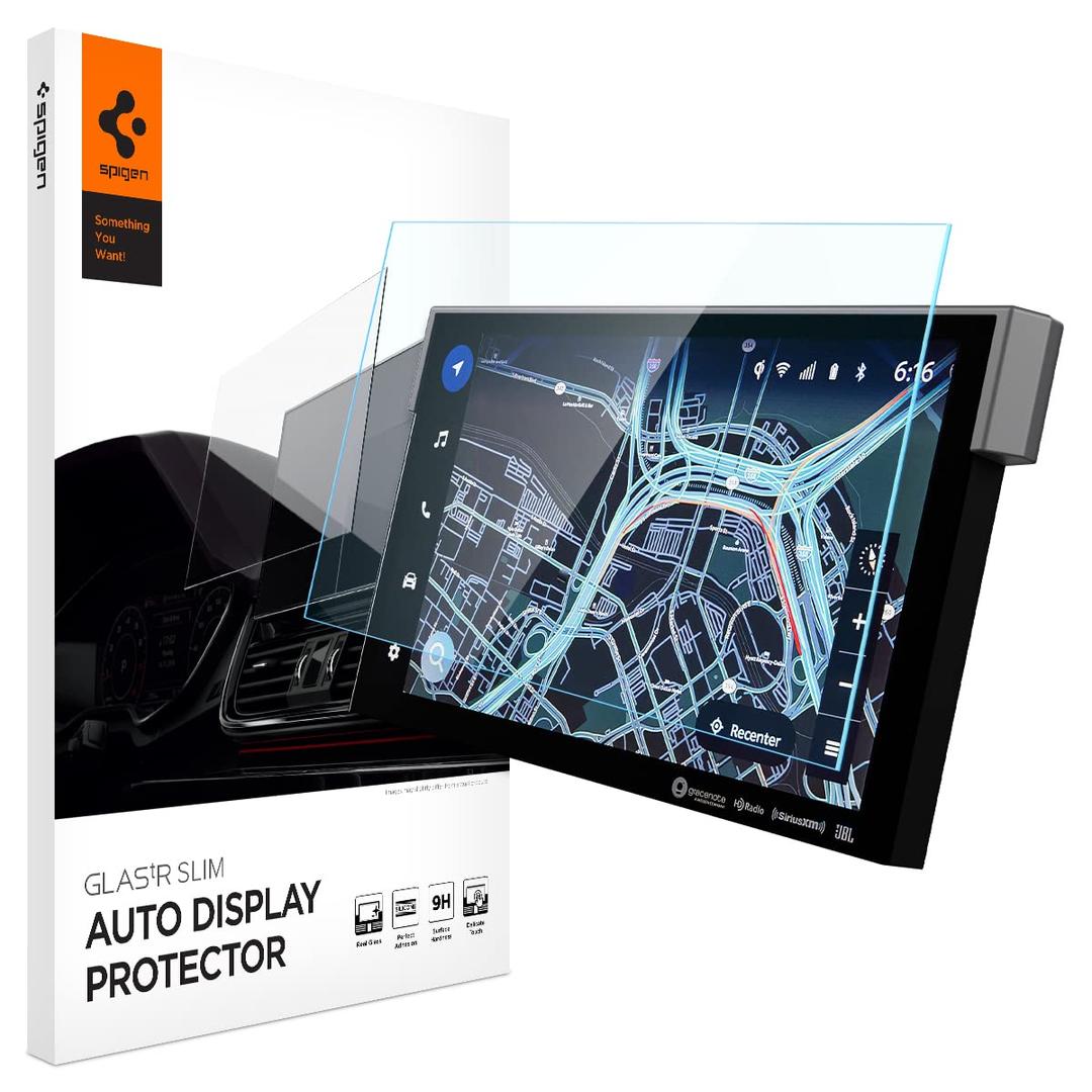 Spigen Tempered Glass Screen Protector [GlasTR Slim] designed for Toyota Tundra (2025-2022), Toyota Sequoia (2025-2023), Toyota Tacoma(2024) 14 inch Dashboard Touchscreen - Matte/Anti Finger Print