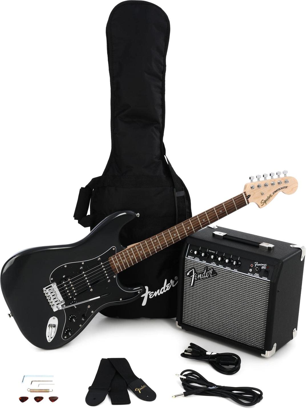 Fender 6 String Acoustic Guitar Pack, Right, Charcoal Frost Metallic, Full (0372821069)