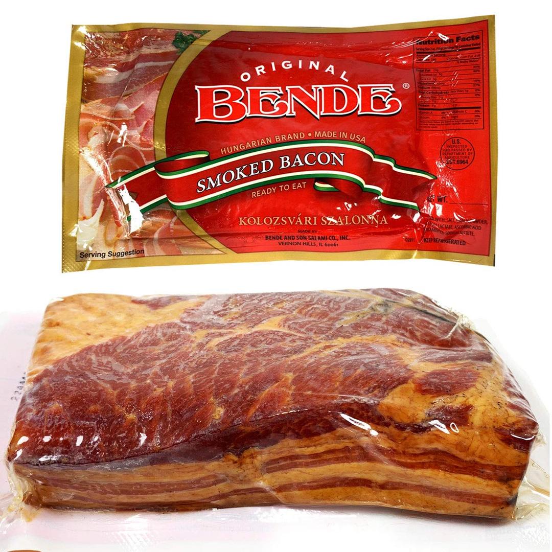 Bende Smoked Bacon Kolozsvari 0.9 lb - European Smoked Bacon for Savory Delights