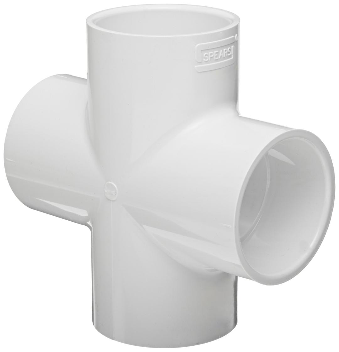 Spears Manufacturing B009F3F706 Series 420 PVC Pipe Fitting, Cross, Schedule 40, 3/4" Socket