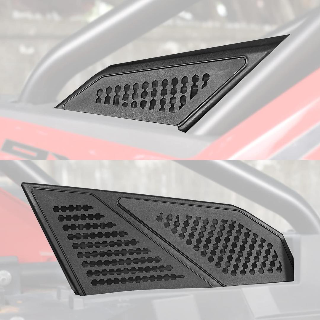 RZR Intake Cover Grill Compatible with 2020 2021 2022 2023 2024 Polaris RZR PRO XP / 4 RZR Turbo R / 4 RZR Pro R / 4 Inlet Protection Cover Engine Side Vent Air Intake Metal Mesh Cover Bezel