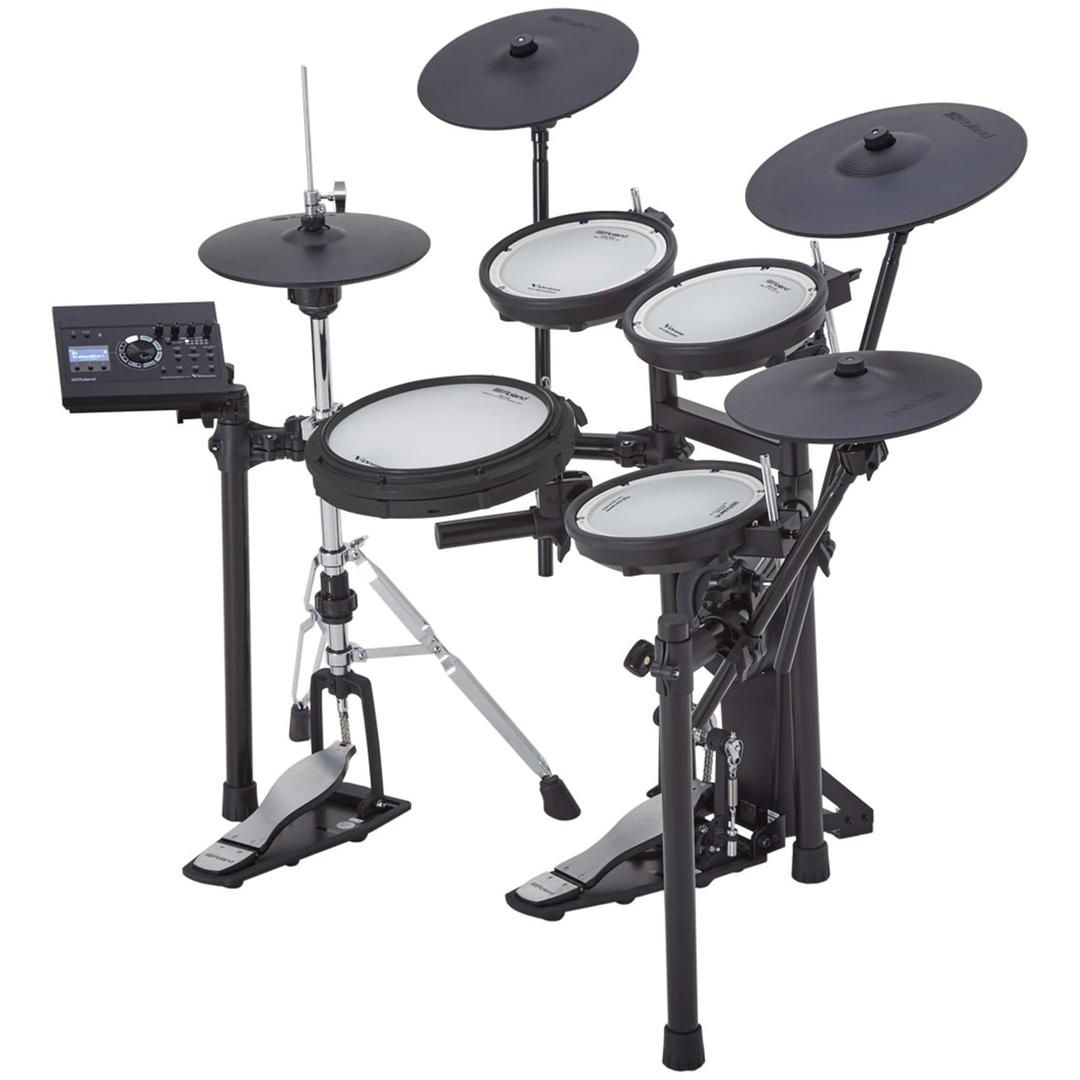 RolandV Quiet 5-Piece Electronic Crashes, Ride & Hi-Hat Mounted on Acoustic Stand TD-17KVX2 Ultimate Generation 2 Drums Kit