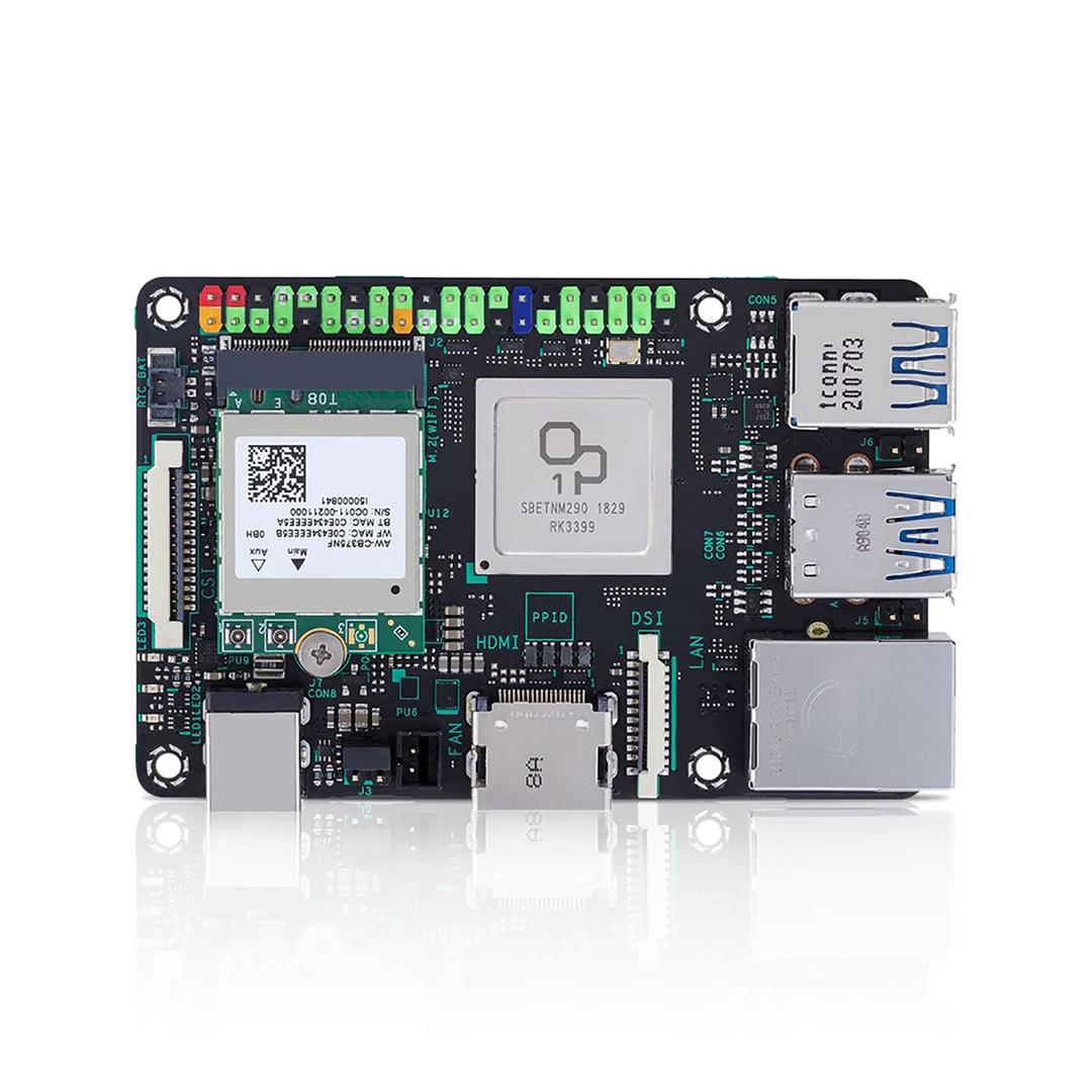 Tinker Board 2S 6-Core 2.0 GHz Rockchip RK3399 Single Board Computer 4GB RAM 16GB eMMC Storage GB LAN Wi-Fi & Bluetooth 5.0 GPIO Connectivity Support 4K Dual-Display