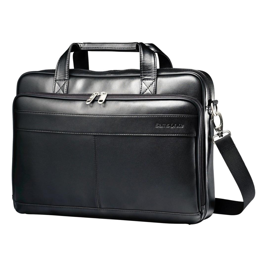 SamsoniteLeather Slim Briefcase