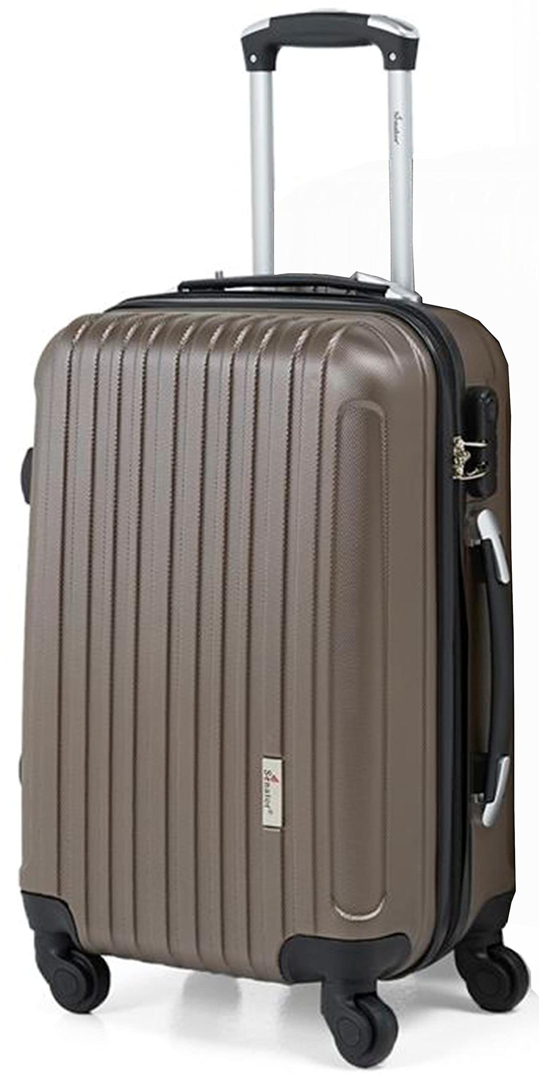 SenatorHard side Suitcase on Wheels Ultra Lightweight ABS Light Spinner Trolley Case with Spinner Wheels 4 - KH132 (28, Coffee)