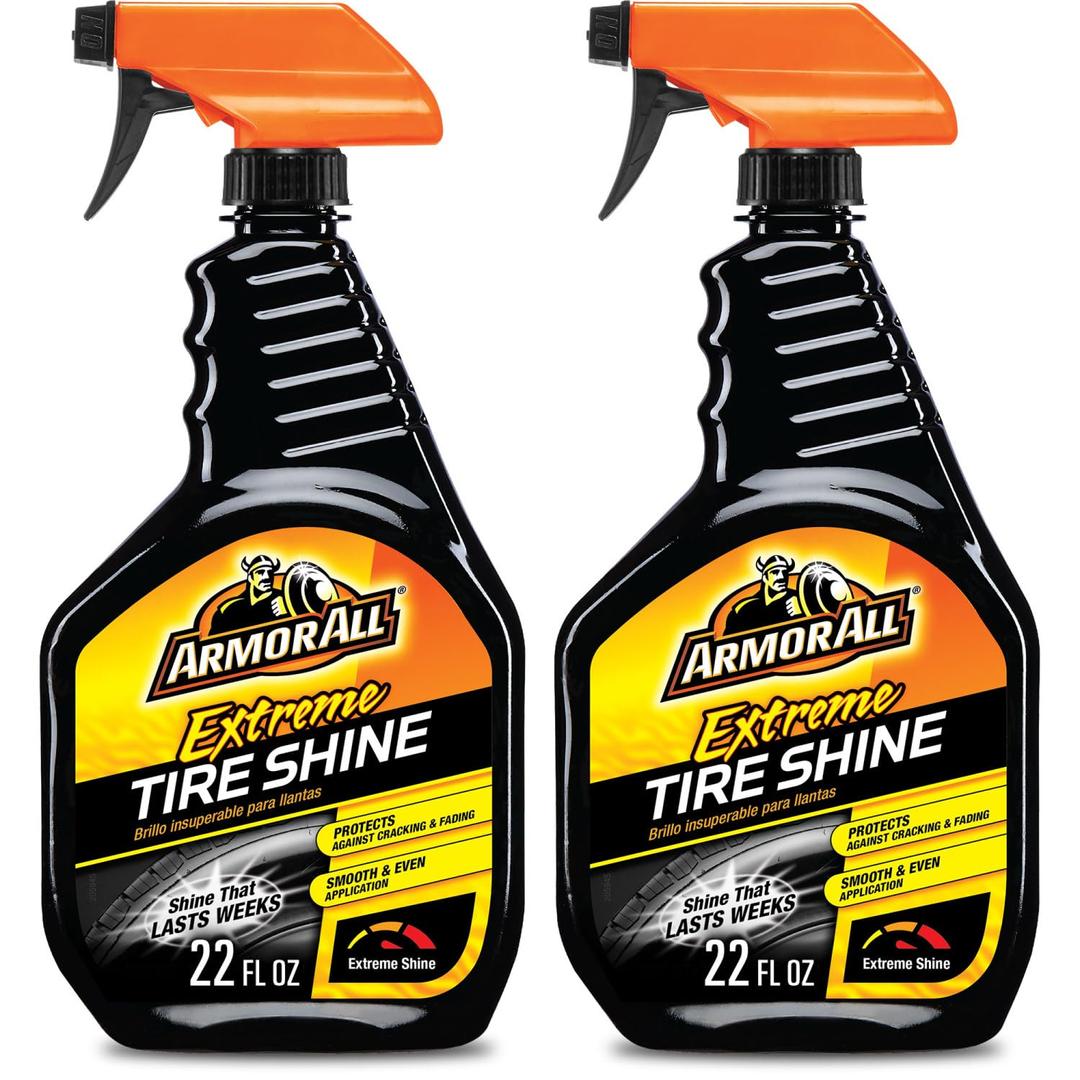 Armor AllCar Tire Shine, One-Step Tire Shine Spray for Precise, Even Shine and Minimal Overspray - 2 Count