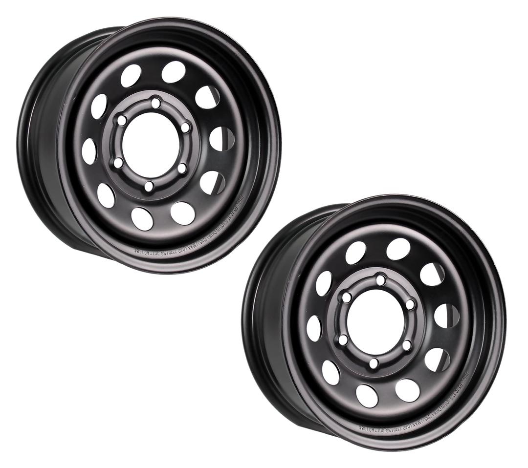 eCustomrim 2-Pack Trailer Rim Wheel 15X6 Black Modular 2830 Lb. 4.27 Center Bore 6 Lug