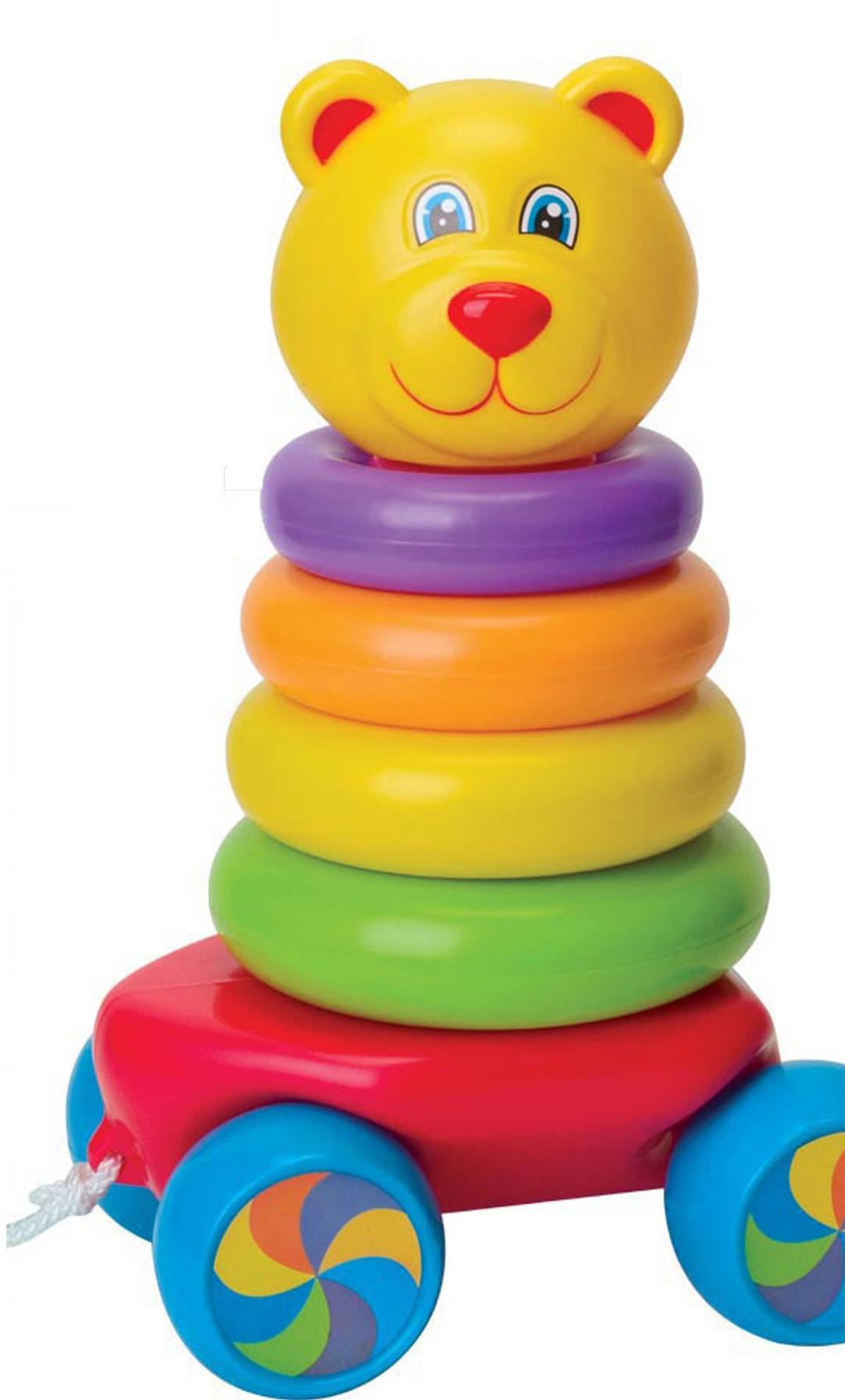 Fun Time Pull Along Stacking Teddy, 55005