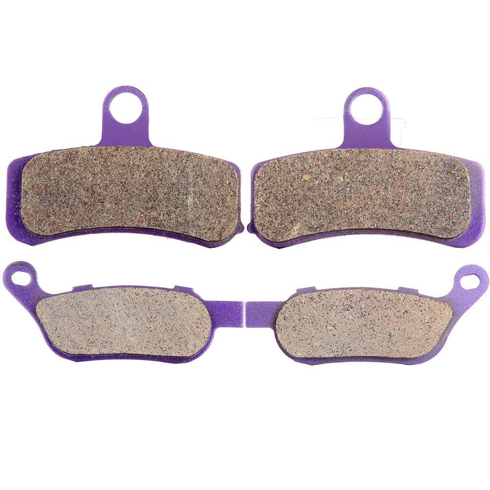 ECCPPBrake Pads Fits for Heritage Softail 2008 2009 2010 2011, Fatboy 2008 2011, Night Train 2008 2009, FA457 FA458 Front and Rear Brake Pads