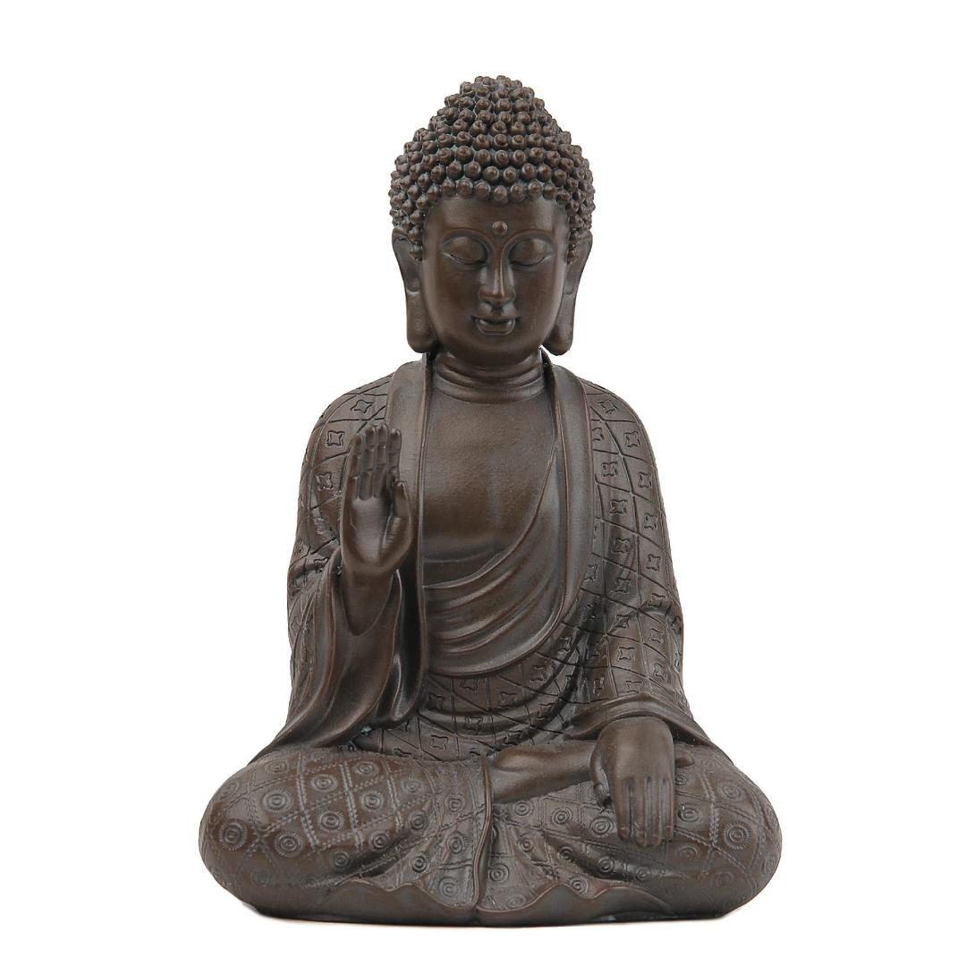 LeekungBuddha Statue for Home Decor,Buddah Statute Zen Decoration,Meditation Buddha Decor Brown 7 inch