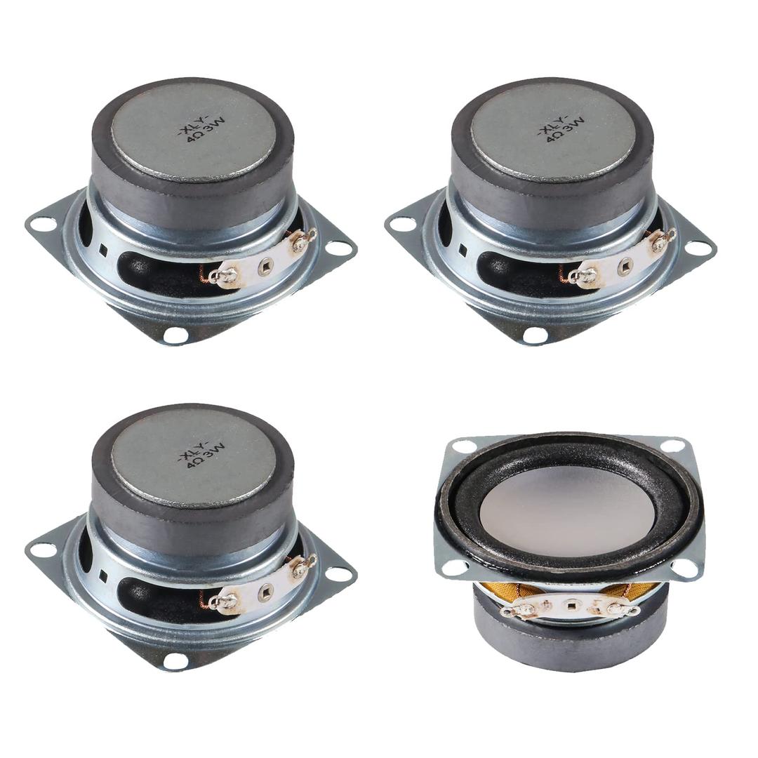 DIANN 4pcs 2" 4Ohm 3W Full Range Audio Speaker Stereo Woofer Loudspeaker for DIY Speaker