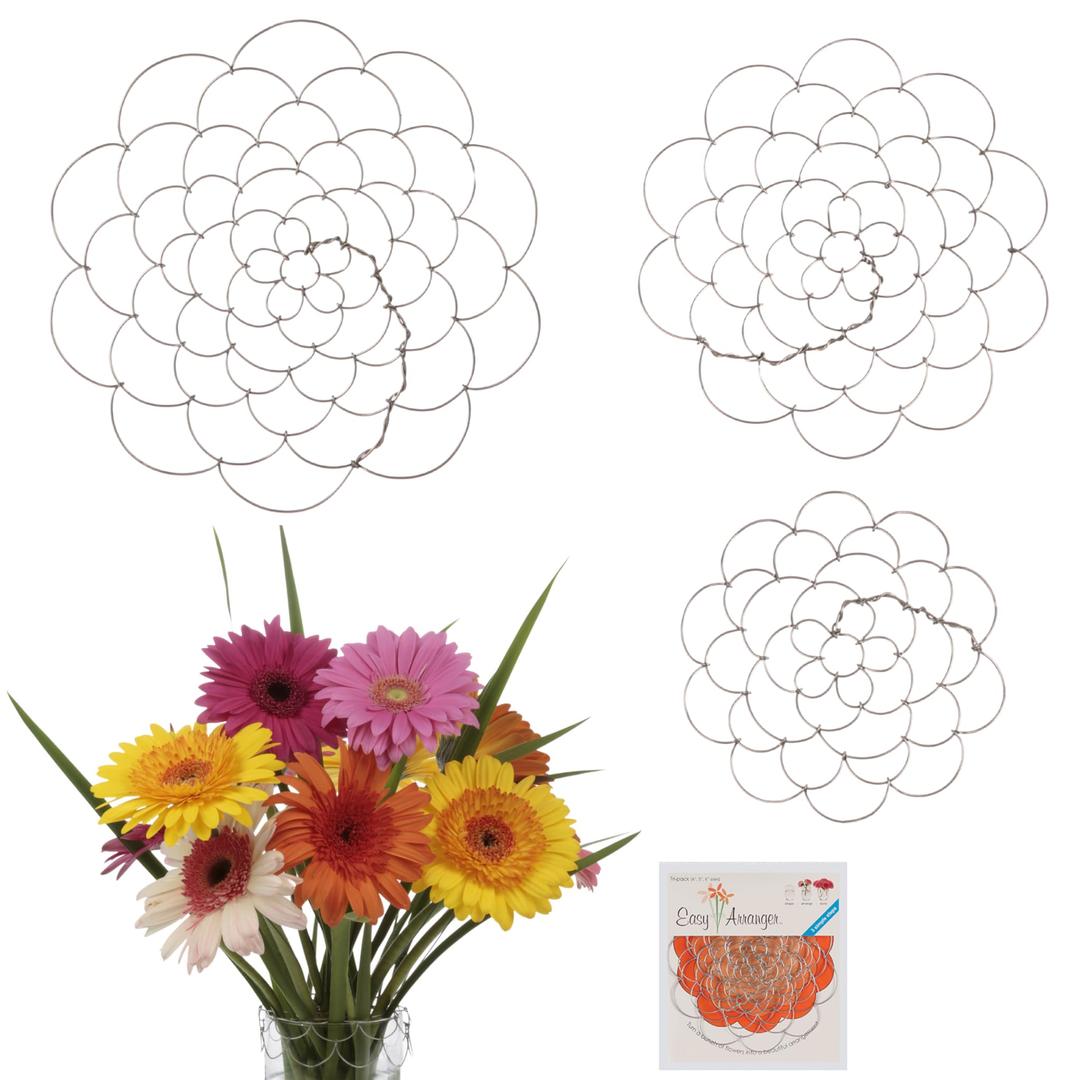 3 Pack Wire Flower Arranging Tool- Flower Frog, Reusable, Bendable Flower Grid