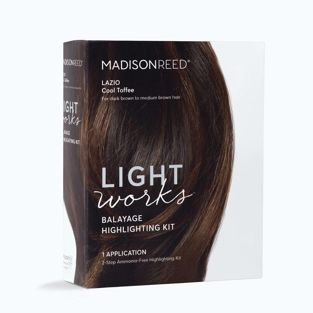 Madison ReedLight Works Balayage Highlighting Kit, Creates Natural-Looking Cool Toffee Highlights (Lazio - Brown), Amonia Free, Cruelty Free, 2 Step Process That Lightens & Tones Hair