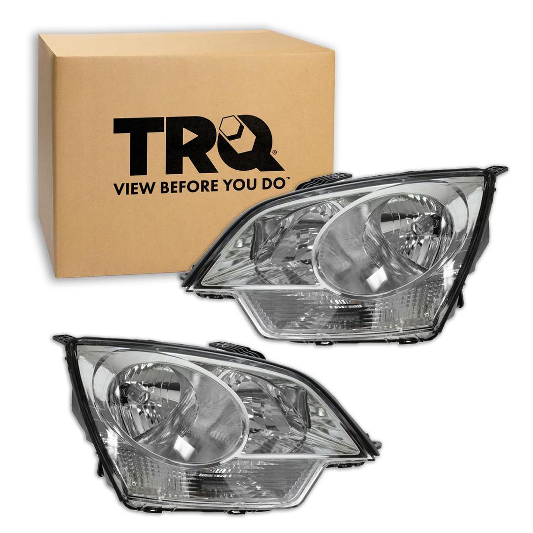 TRQ Driver & Passenger Side Headlight Assembly Set Headlights Driver & Passenger Side Compatible with 2012-2014 Chevrolet Captiva Sport 2008-2010 Saturn Vue GM2502306 GM2503306