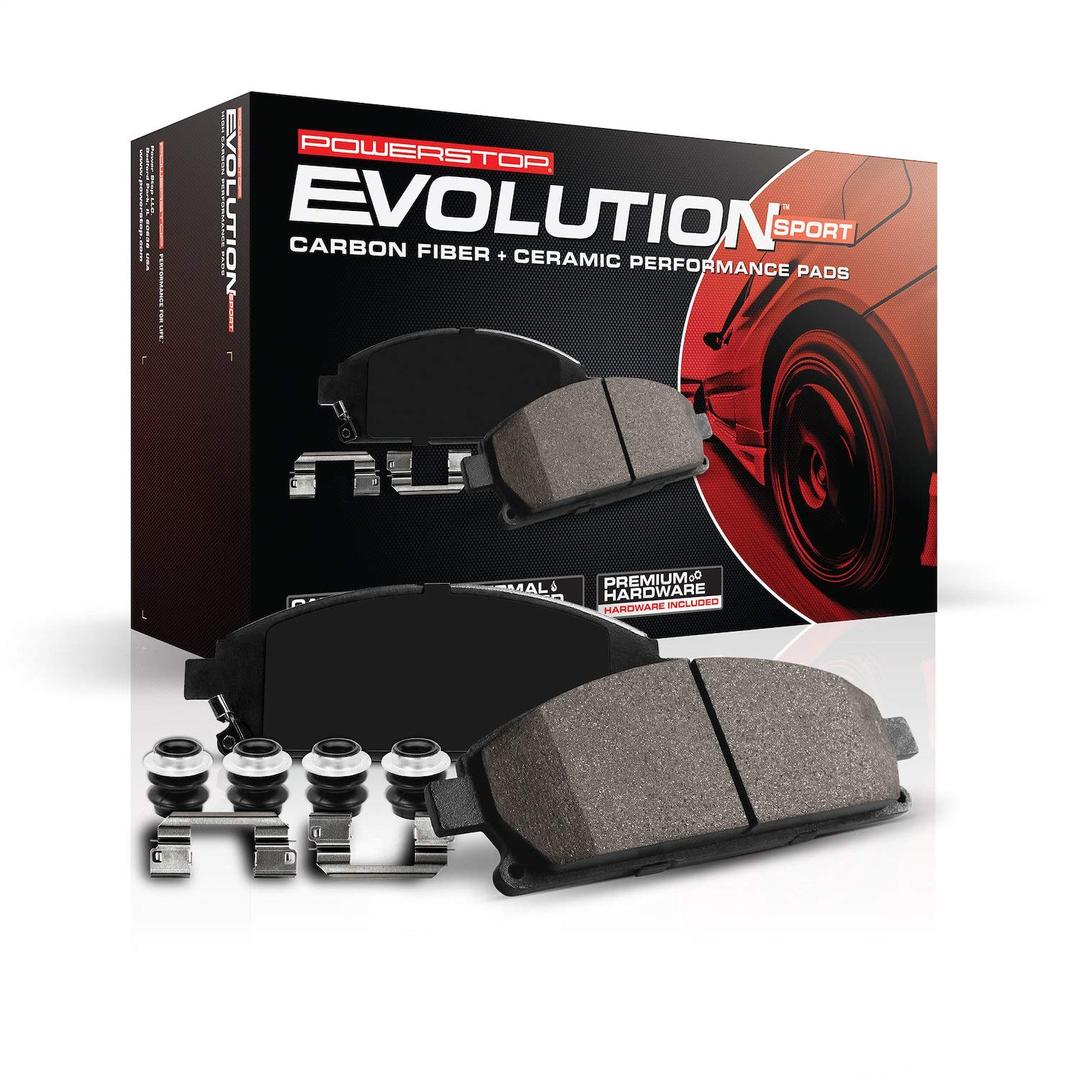 Power Stop Z23-1836, Z23 Evolution Sport Carbon-Fiber Ceramic Front Brake Pads