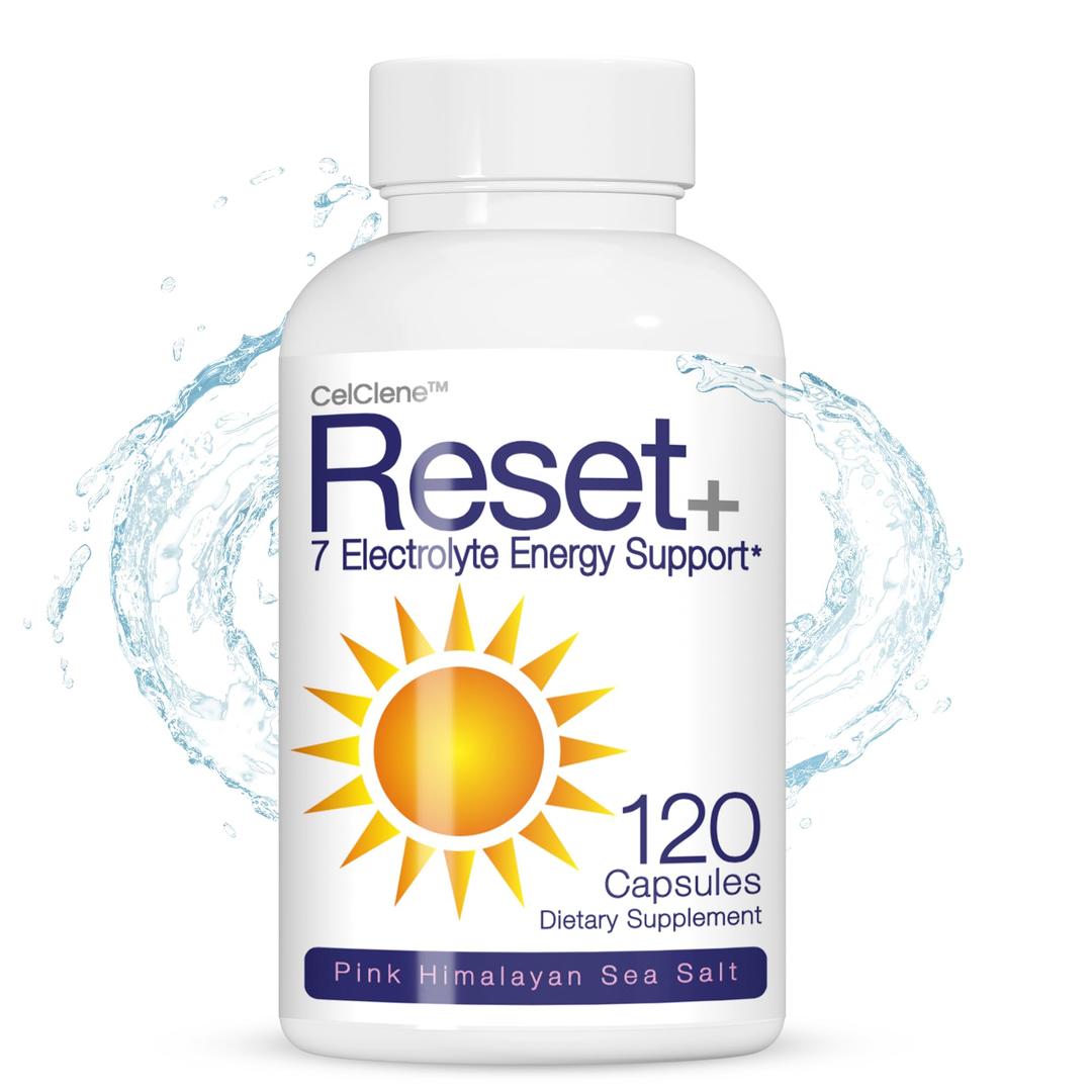 Reset+ 7 Energy Electrolytes, Methyl B12, Methyl Folate Pink Salt, Magnesium, Super B Complex, Green Tea & Green Coffee Extracts, Biotin, Zinc, 72 Trace Minerals