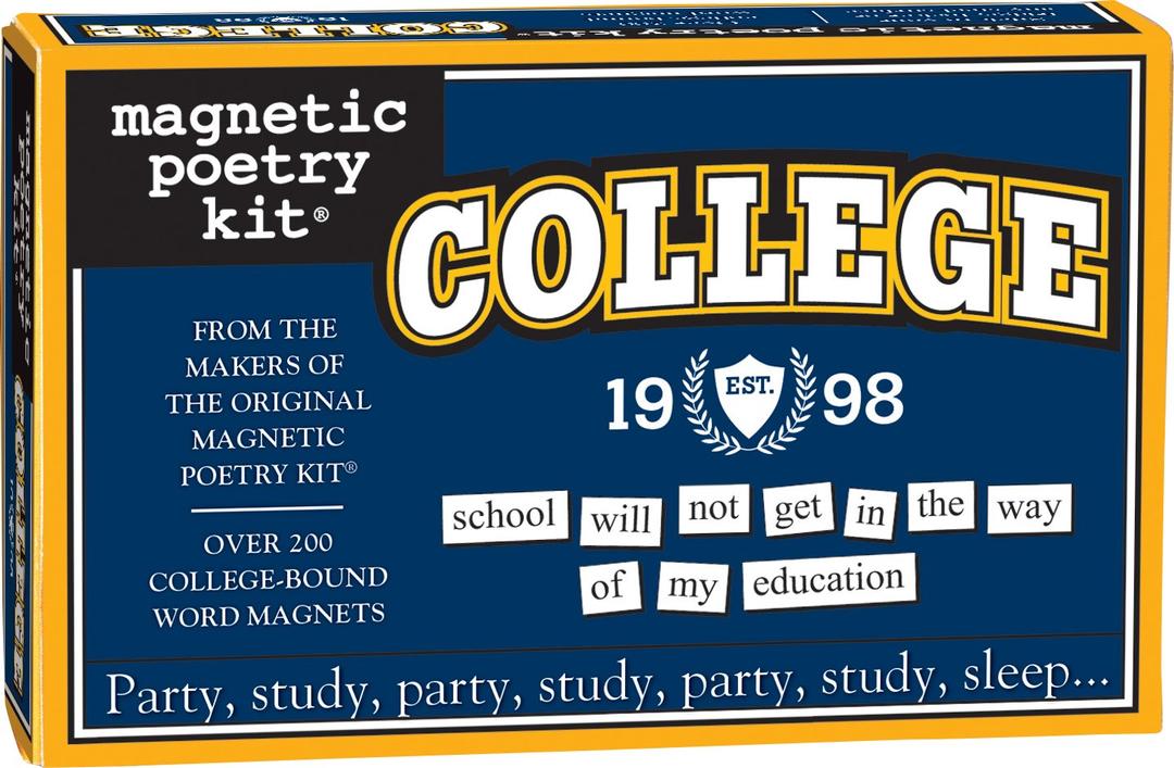 Magnetic PoetryCollege Kit - Words for Refrigerator - Write Poems and Letters on the Fridge - Made in the USA