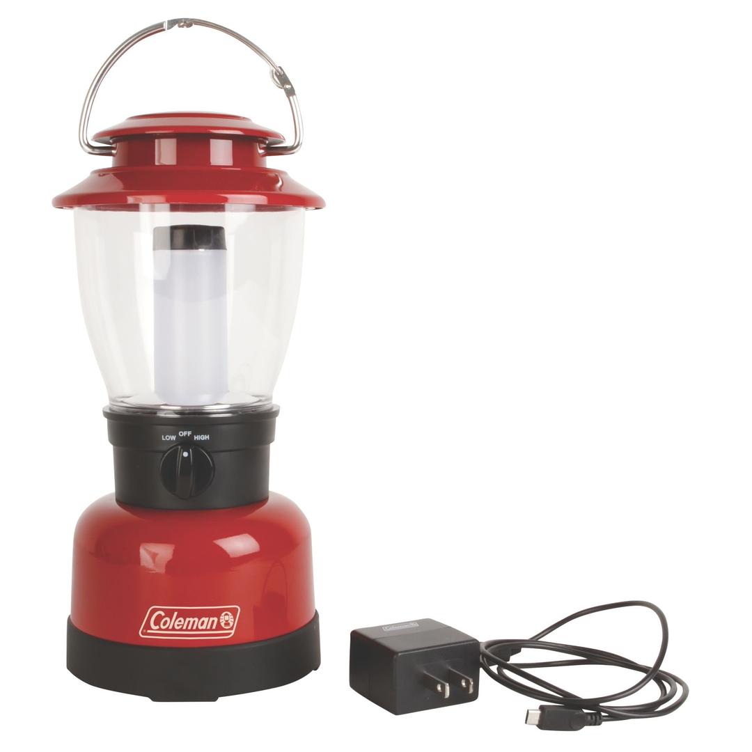 ColemanClassic Rechargeable 400 Lumens LED Lantern, Water-Resistant Lantern with USB Charging Port and Carry Handle, Great for Camping, Power Outage, Emergencies, & Home Use