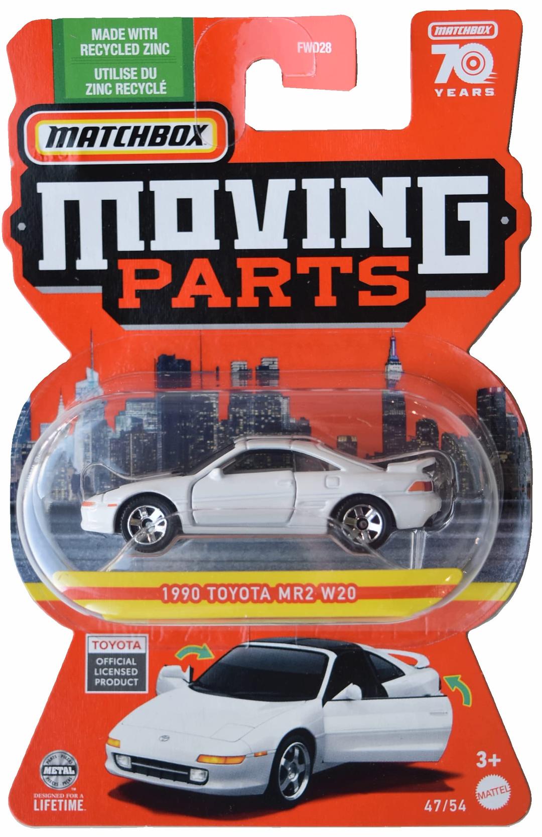 Matchbox 1990 Toyota MR2 W20, Moving Parts 47/54