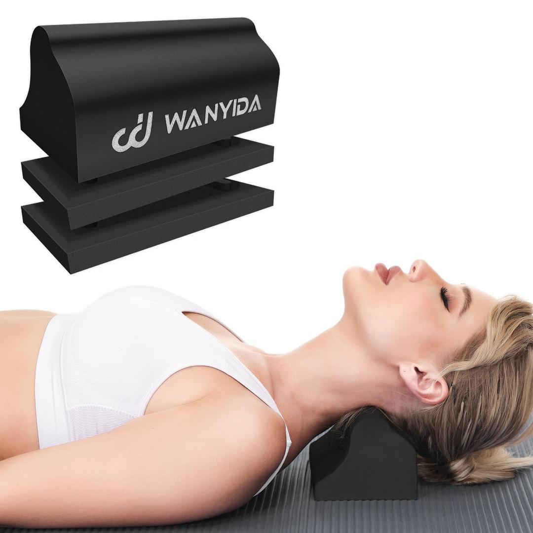 WANYIDA Neck Stretcher Chiropractic Pillows for Neck Pain Relief, Cervical Traction Device for Cervical Spine Alignment, Neck and Shoulder Relaxer, Cervical Orthotic Traction Block