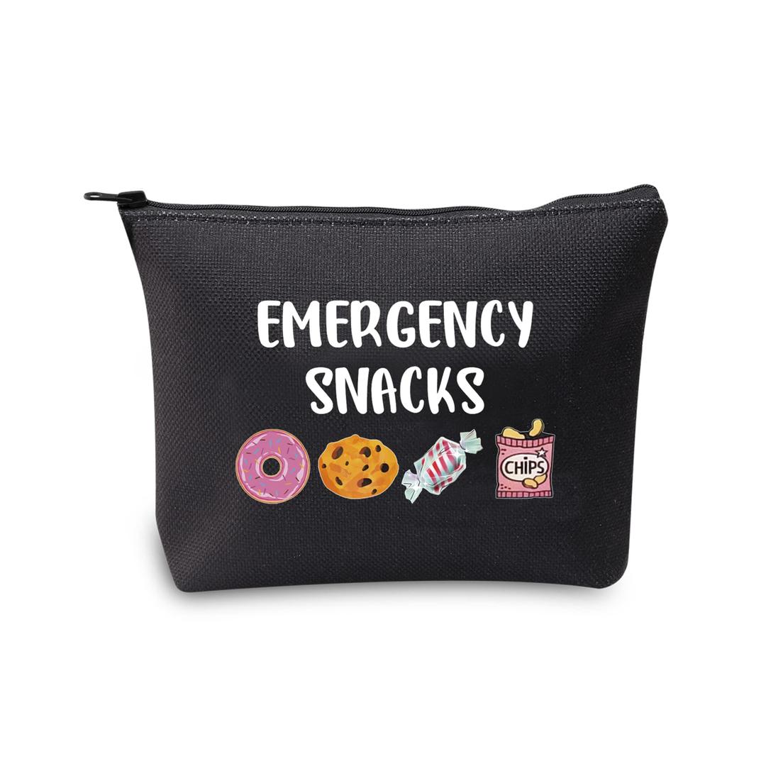 JXGZSO Emergency Snacks Food Storage Bag Foodie Reusable Zipper Pouch Food Safe Bag Snack Lover Gift