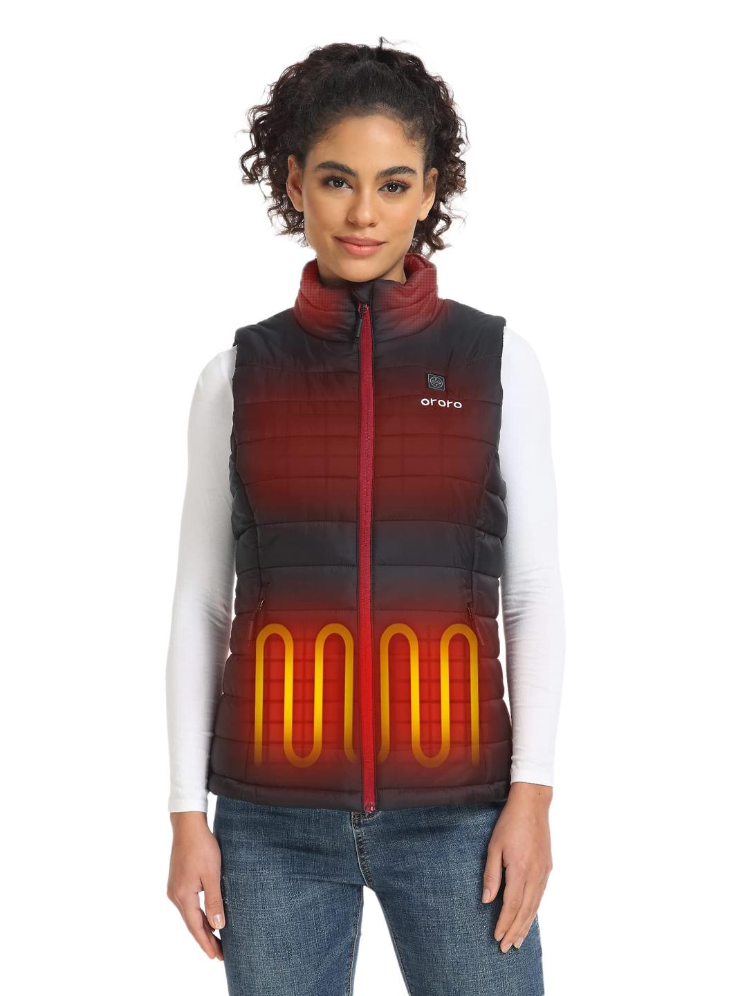 OROROWomen's Lightweight Heated Vest with Battery Pack