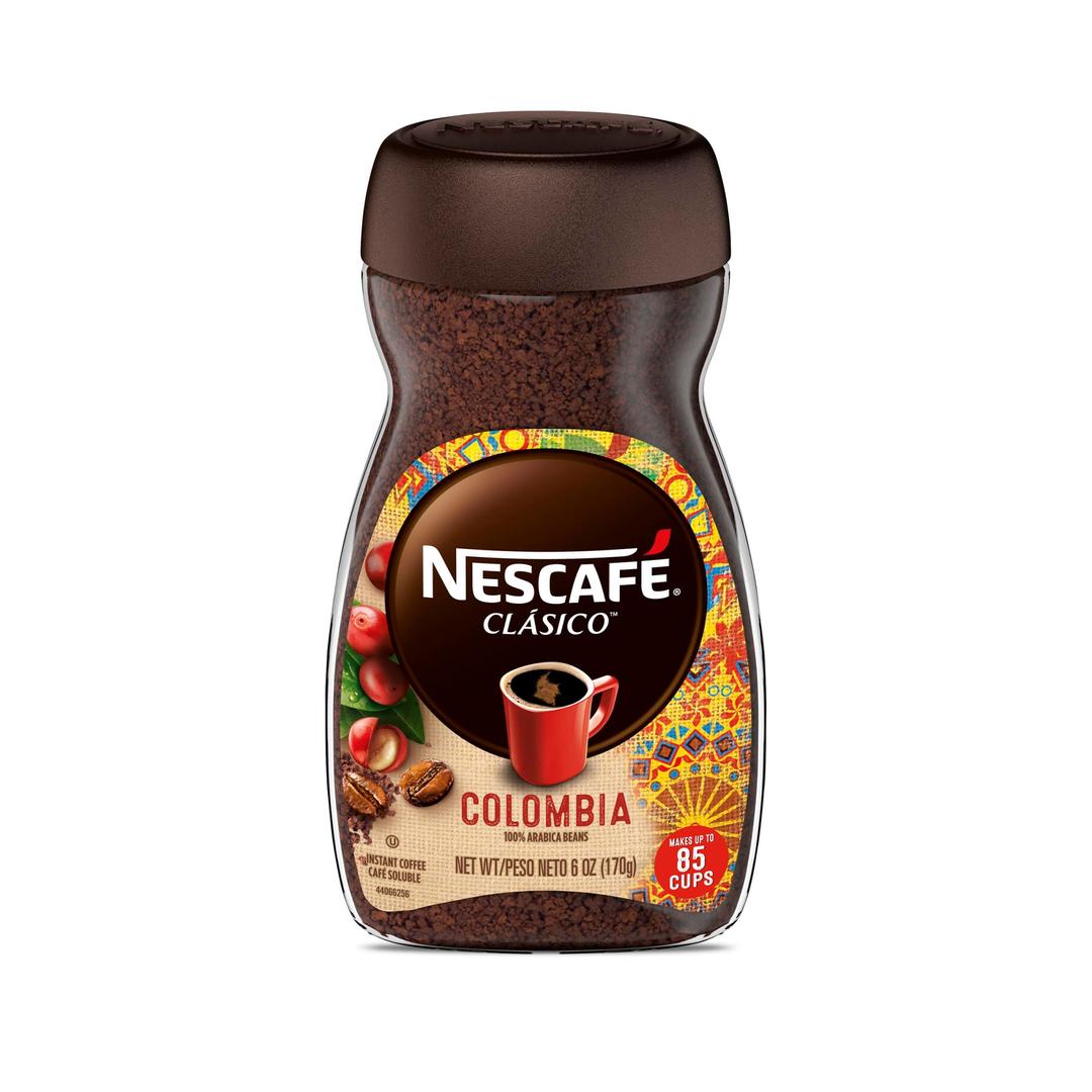 NESCAFÉCLÁSICO Colombia, Medium Roast Instant Coffee, 6 oz. Jar