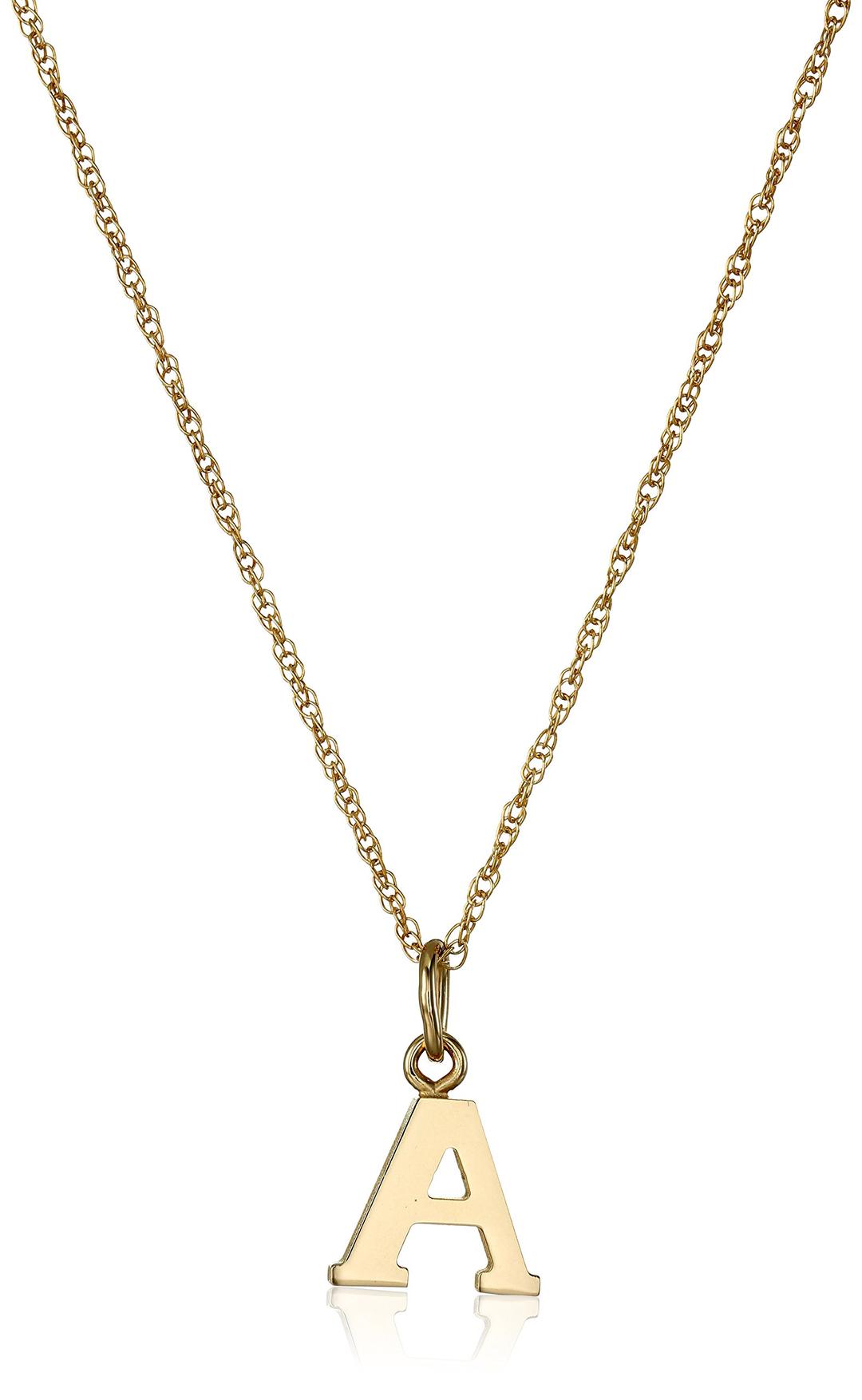 Amazon Essentials14k Gold-Filled Letter Charm Pendant Necklace (previously Amazon Collection)