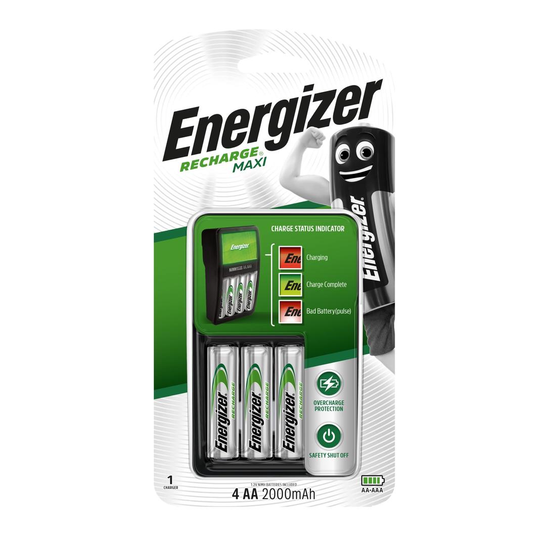 Energizer Charger Maxi for AA & AAA Batteries With 2 AA Rechargeable Batteries