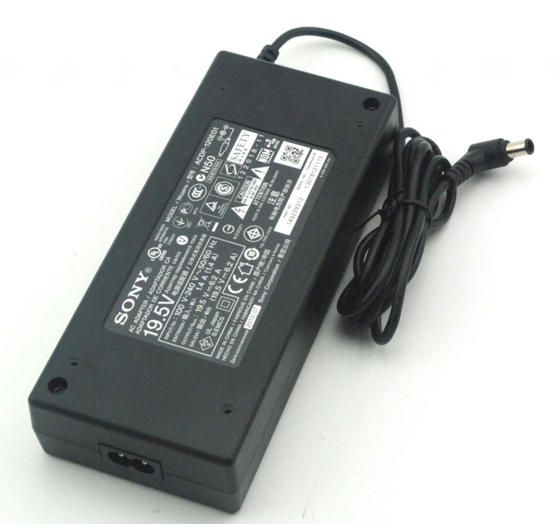 Sony Bravia Televison Power Supply AC Adapter for KDL-55NX810, KDL-55W800A, KDL-55W800E models LCD / LED Smart TVs with 3 Pin UK Plug Mains Cable Cord - 120W, 19.5V ~ 6.2A