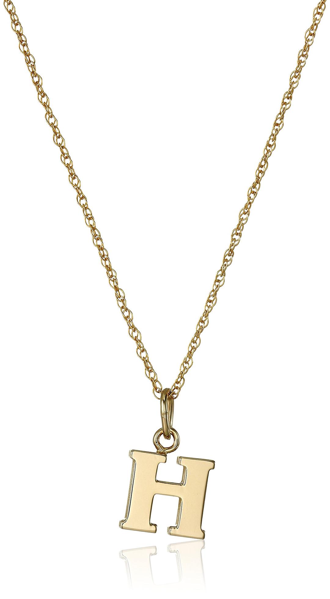 Amazon Essentials 14k Gold-Filled Letter Charm Pendant Necklace (previously Amazon Collection)