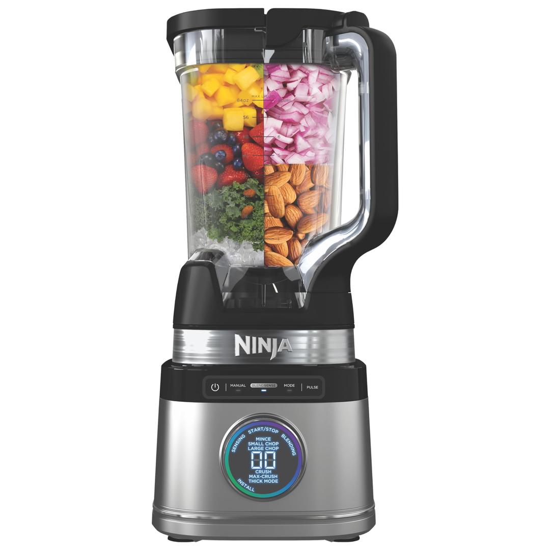 NinjaTB201 Detect Power Blender Pro, BlendSense Technology, For Smoothies, Shakes & More, 1800 Peak Watts, 72 oz. Pitcher, Blender, Black