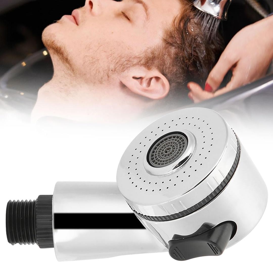 GOTOTOPShower Head Shampoo Bed Chair Shower Head Hair Salon Shampoo Adapter Shower Head Salon Shampoo Bowl Spray Head Accessory (Side Switch Type) Stainless Steel