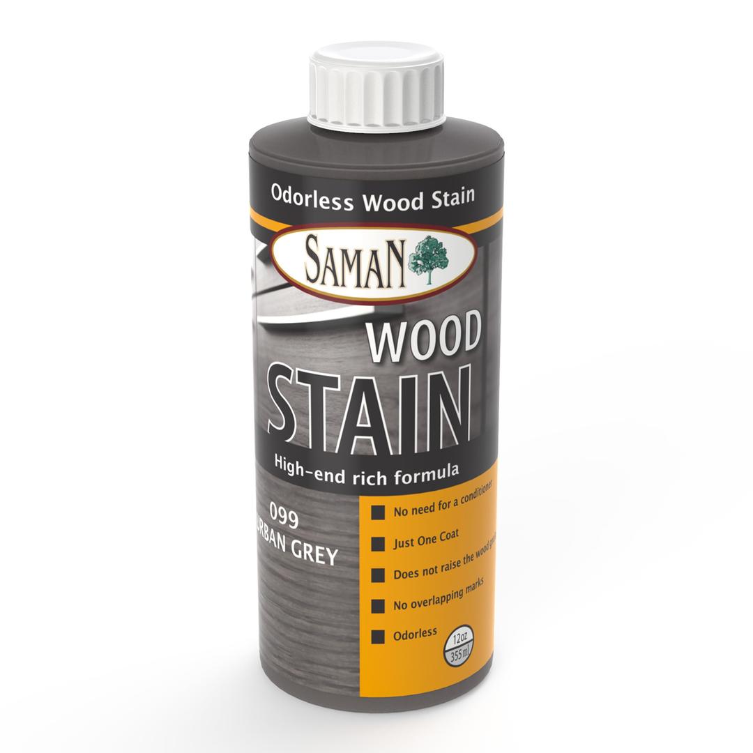 SamaN Interior Water Based Wood Stain - Natural Stain for Furniture, Moldings, Wood Paneling, Cabinets (Urban Grey TEW-099-12, 12 oz)