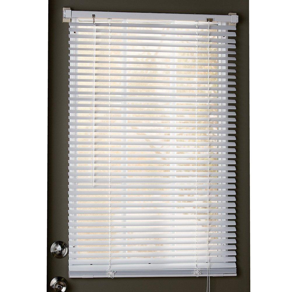 Collections Etc Easy Install Magnetic Blinds, 1" Mini Quick Snap on/Snap Off, for Steel Metal Door Windows, White, 25" X 68"