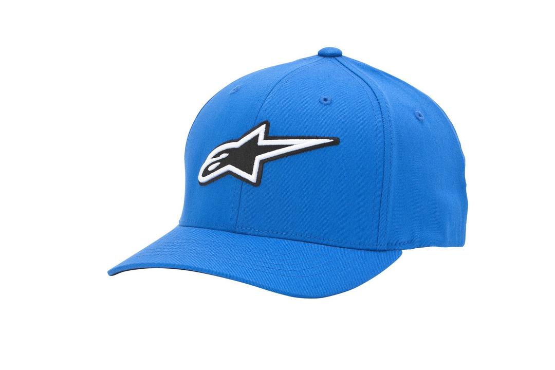 Alpinestars Men's Curved Bill Structured Crown Flex Back 3D Embroidered Logo Flexfit Hat