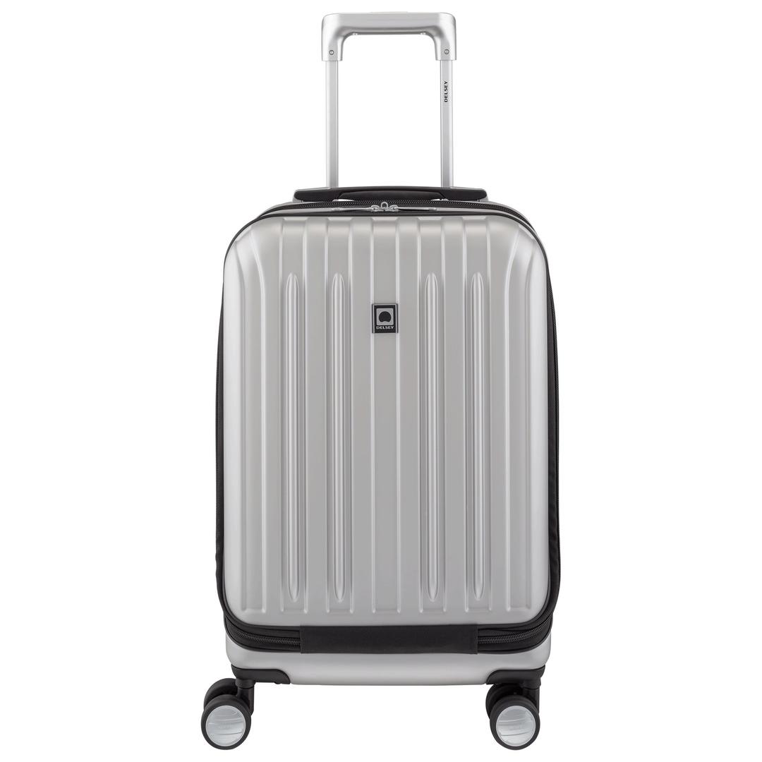 DELSEY PARIS Titanium Hardside Expandable Luggage with Spinner Wheels, Silver, Carry-On 19 Inch