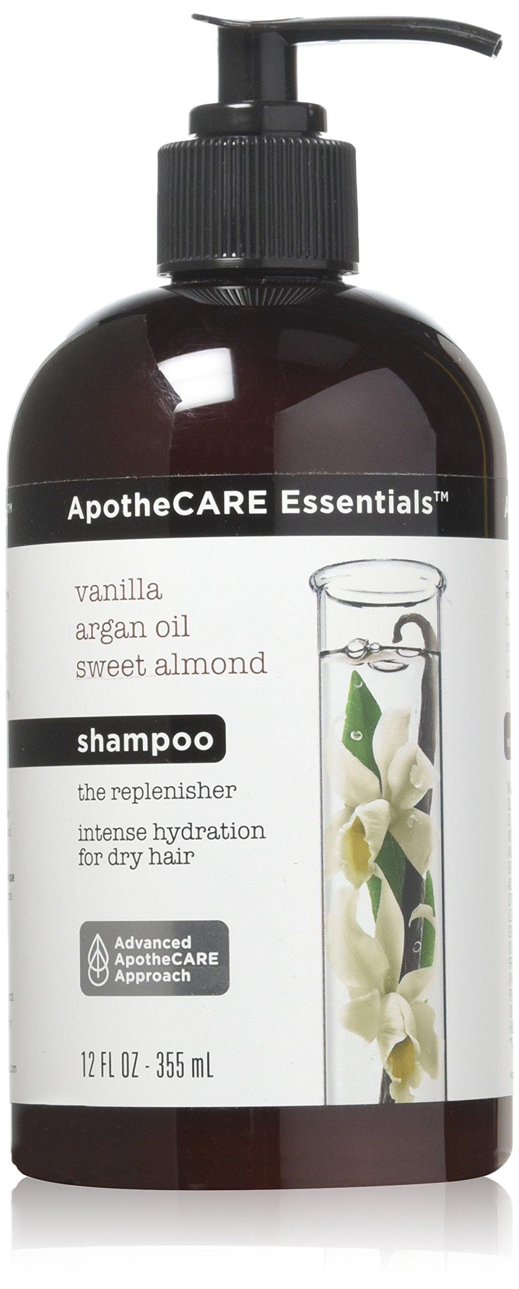 ApotheCARE EssentialsThe Replenisher Moisturizing Shampoo, Vanilla, Argan Oil, Sweet Almond, 12 oz