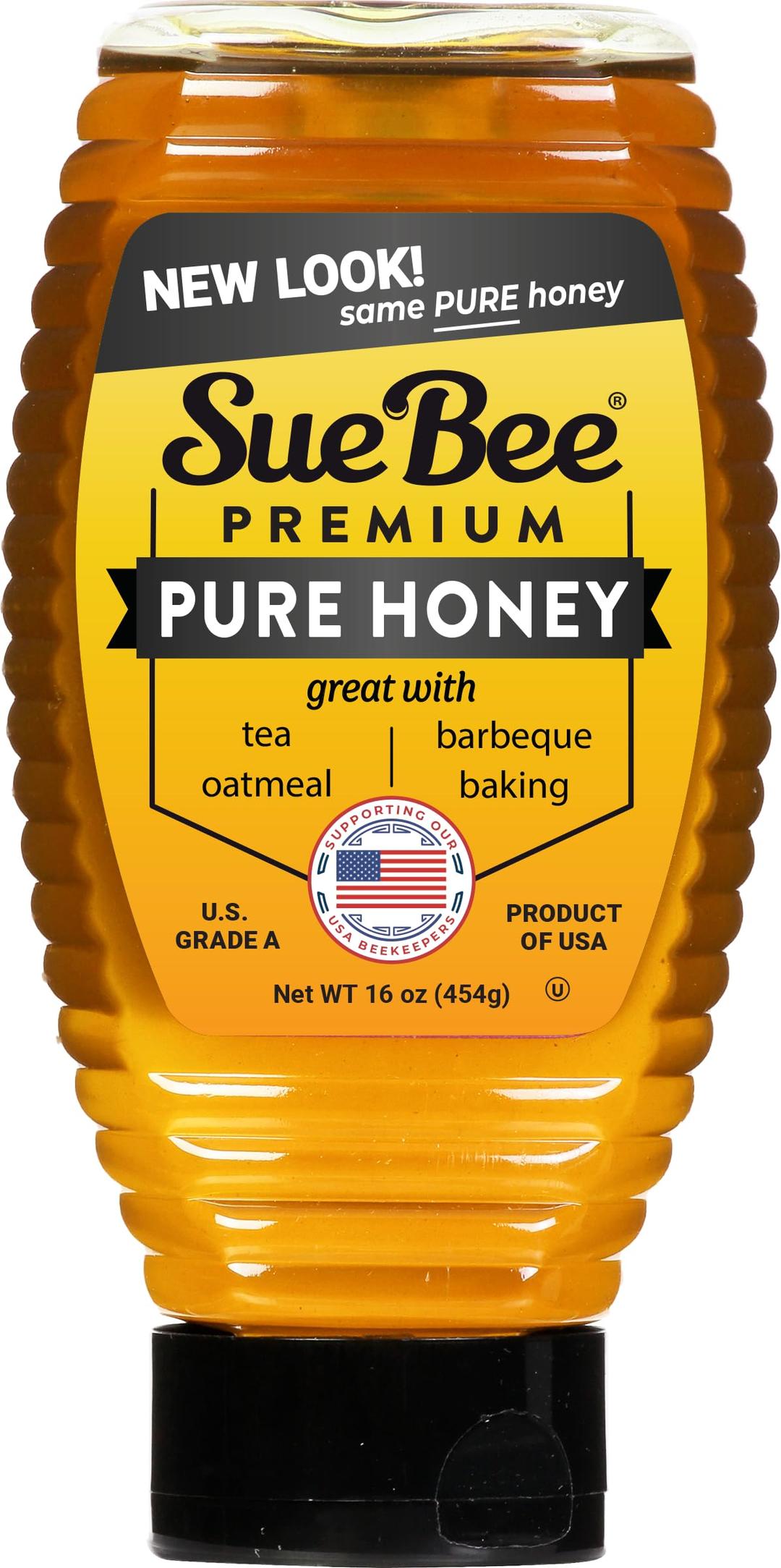 Sue BeePure Premium Honey From USA Beekeepers, 16 Ounce (1 LB)