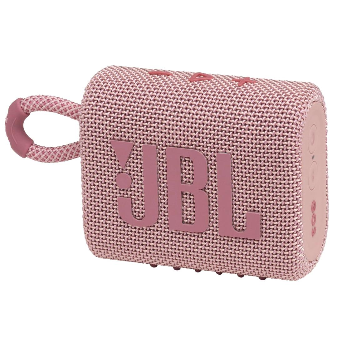 JBL Go 3 - Portable Mini Bluetooth Speaker, big audio and punchy bass, IP67 waterproof and dustproof, 5 hours of playtime, speaker for home, outdoor and travel (Pink)