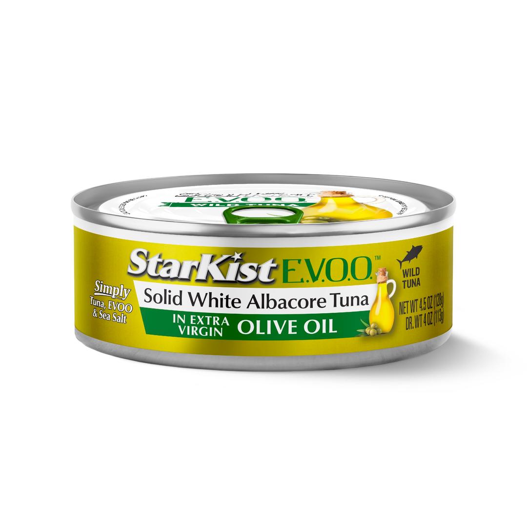 StarKistE.V.O.O. Solid White Albacore Tuna in Extra Virgin Olive Oil, 4.5 Oz, Pack of 12