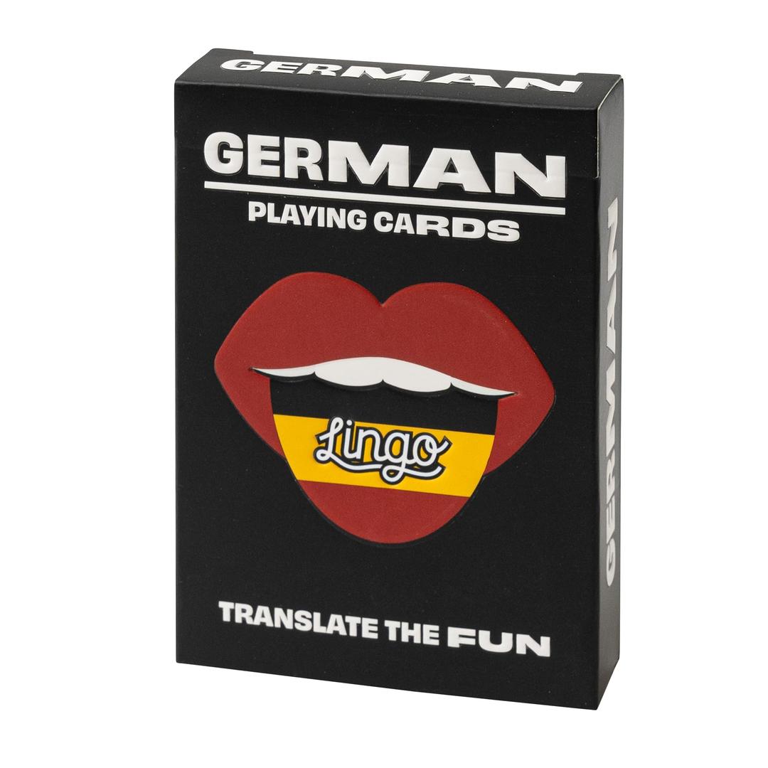 German Lingo Playing Cards | Travel Flashcards | Learn German Vocabulary in A Fun & Easy Way | 52 Essential Translations