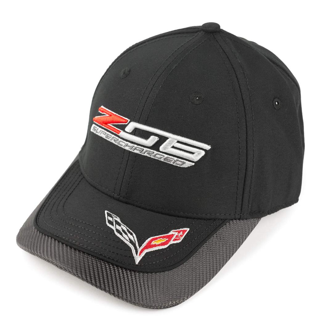 Corvette C7 Z06 Hat with Flag Z06 Logos Classic Cap Black