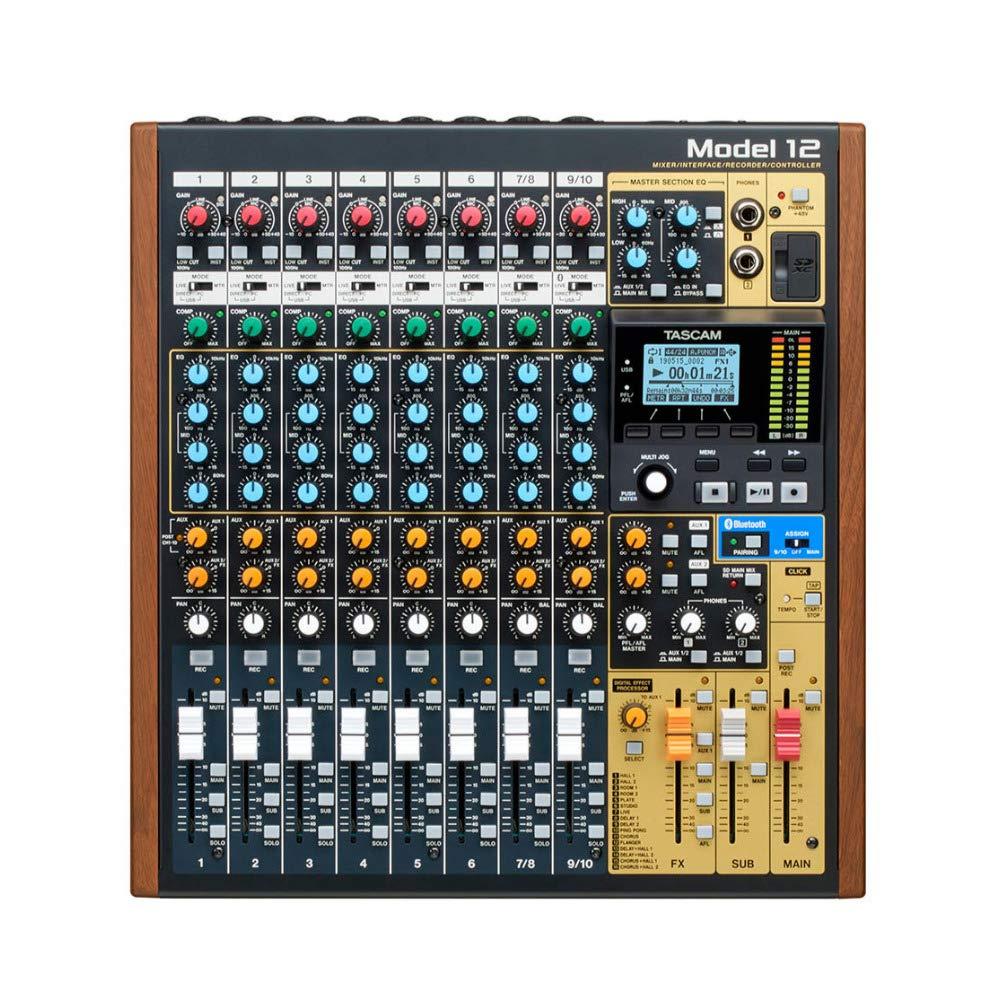 Tascam Model 12 All-in-One 12-track Digital Multitrack Mixing and Recording Studio, Mixer, USB Audio Interface and DAW Controller