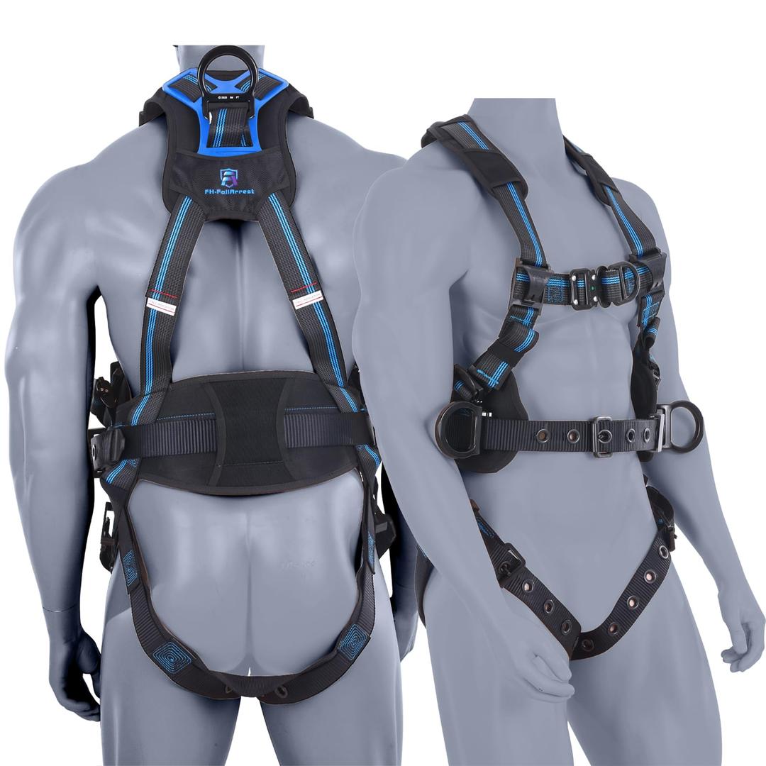 Fall Protection Full Body Safety Harness,Roofing Harness with Support Belt for Construction(XS/S)