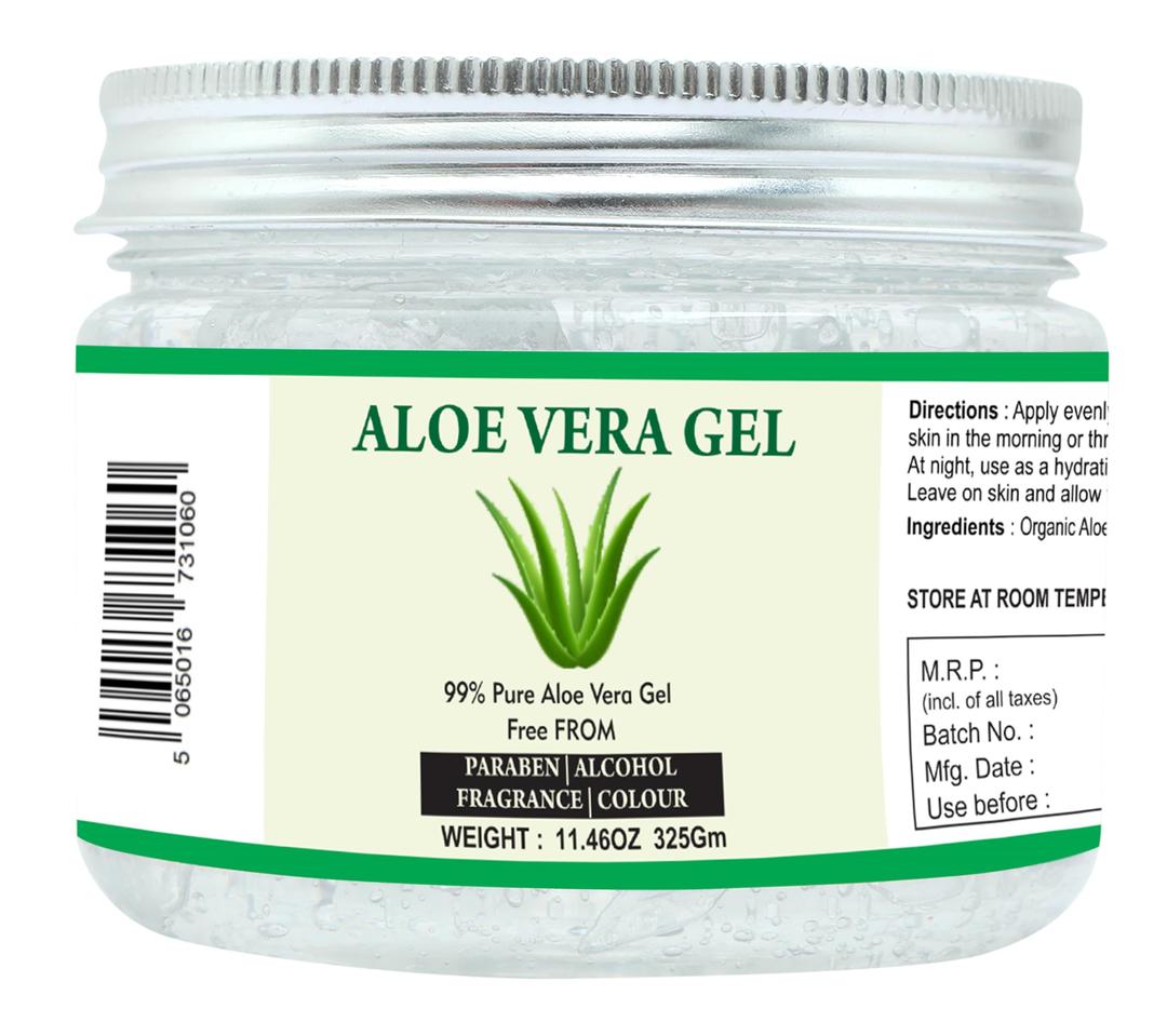 Aloe Vera Gel | 100% Pure Natural Aloe Gel | For Moisturizing Face Skin & Hair Care,Durable Moisturizing Hydrating Soothing | Non-Sticky (11.46 oz)