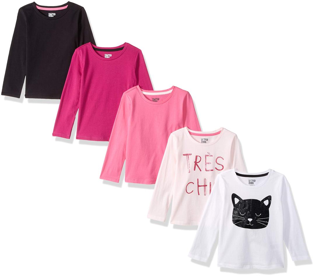 Girls and Toddlers' Long-Sleeve T-Shirts, Multipacks