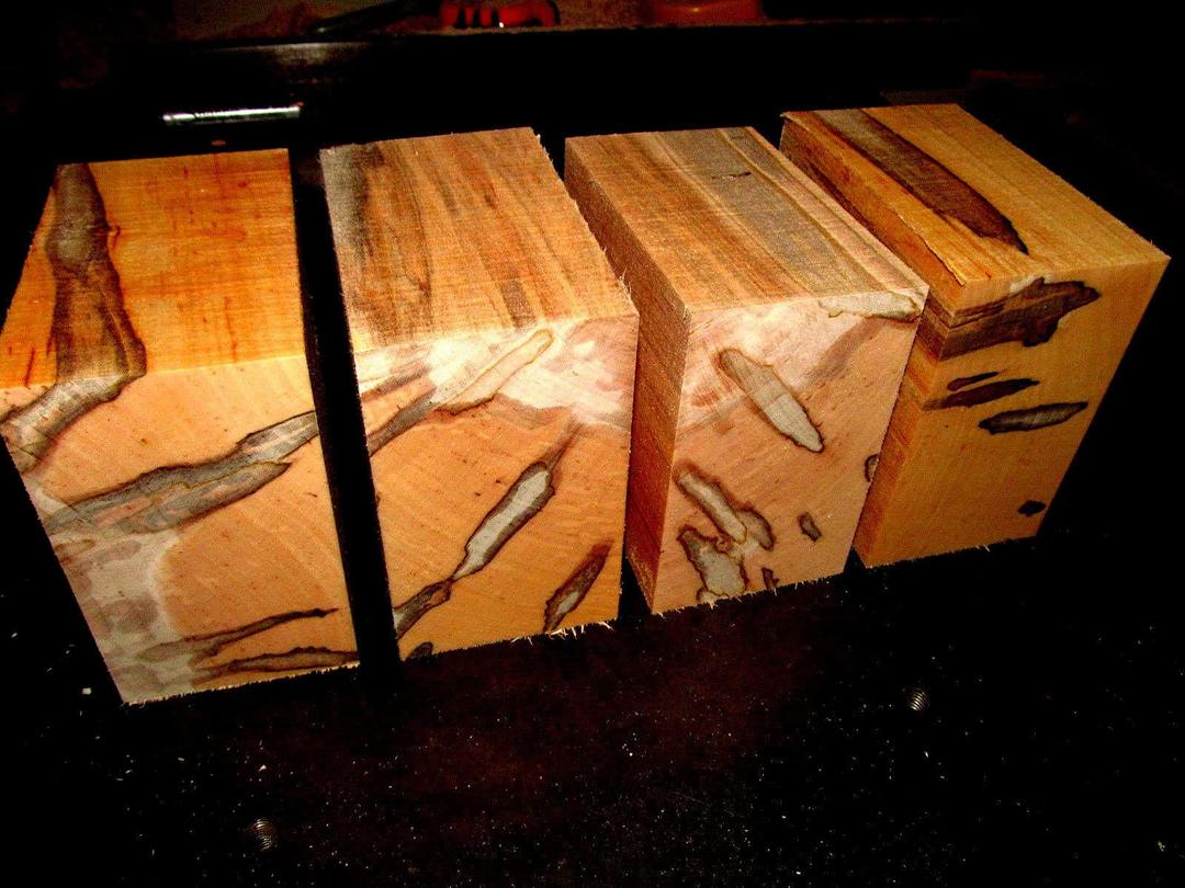 1 Piece 6 X 6 X 3 Beautiful Kiln Dried Ambrosia Maple Bowl Blank - Woodcrafts Materials - Exotic Wood - Wood Working - Unfinished Wood, Brown