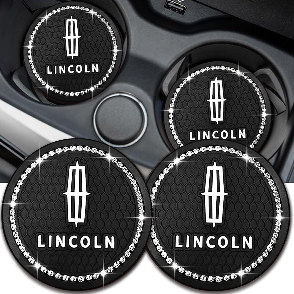 Car Cup Holder Coaster for Lincoln Interior Accessories Silicone Anti Slip Cup Mat Compatible with Lincoln MKC Nautilus Aviator Navigator MKZ Continental Silicone Non-Slip Coaster 2.76 Inch 2 Pieces