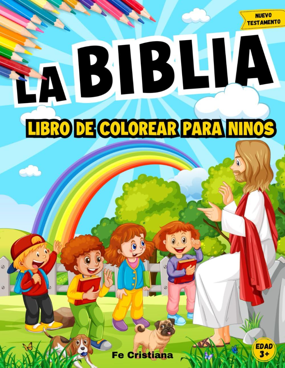 Jesús Libro para Colorear con Historias Bíblicas: Libro Cristiano para Colorear para Niños con Ilustraciones Bíblicas Sobre la Misión y los Milagros de Jesús en la Vida Terrenal Paperback – 7 May 2022